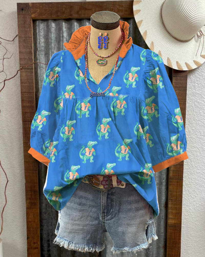 UF Gators Ruffle Top