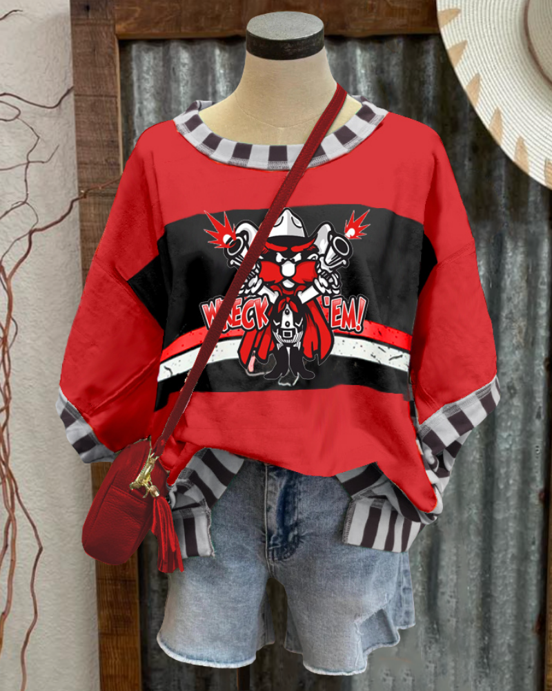 Texas Tech Wreck 'em Colorblock T-Shirt