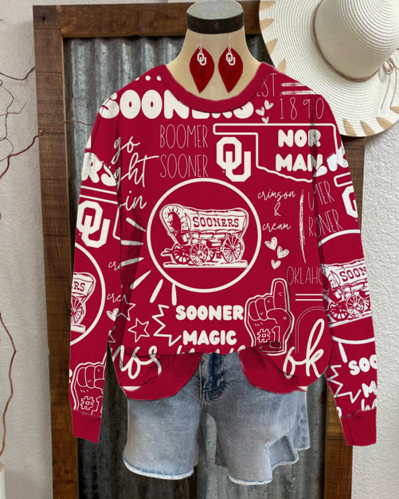 Oklahoma Sooners Crew Neck Sweatshirt