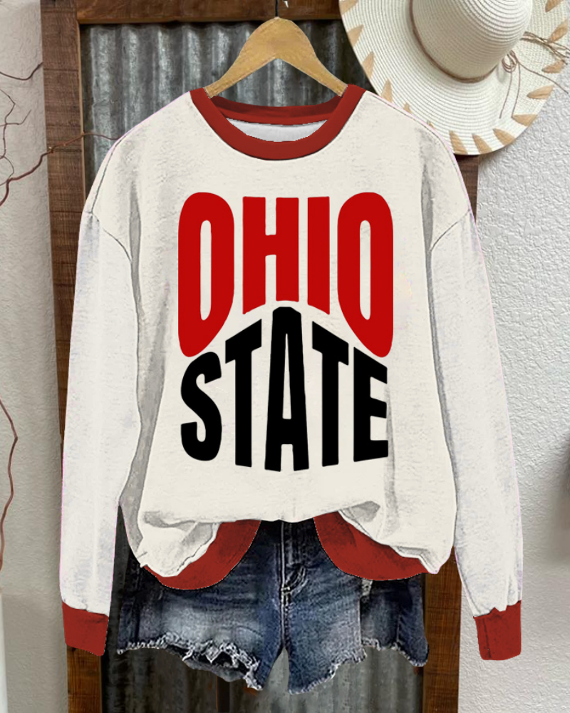 OHIO STATE Contrast Trim Sweatshirt