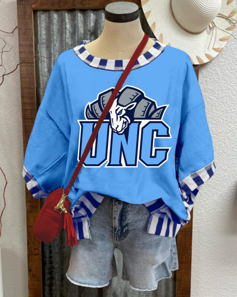 UNC Rameses Stripe Trim T-Shirt