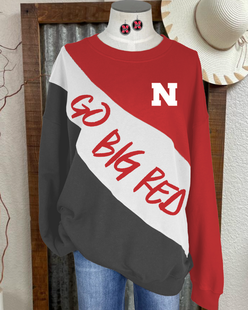 Nebraska Huskers Colorblock Sweatshirt