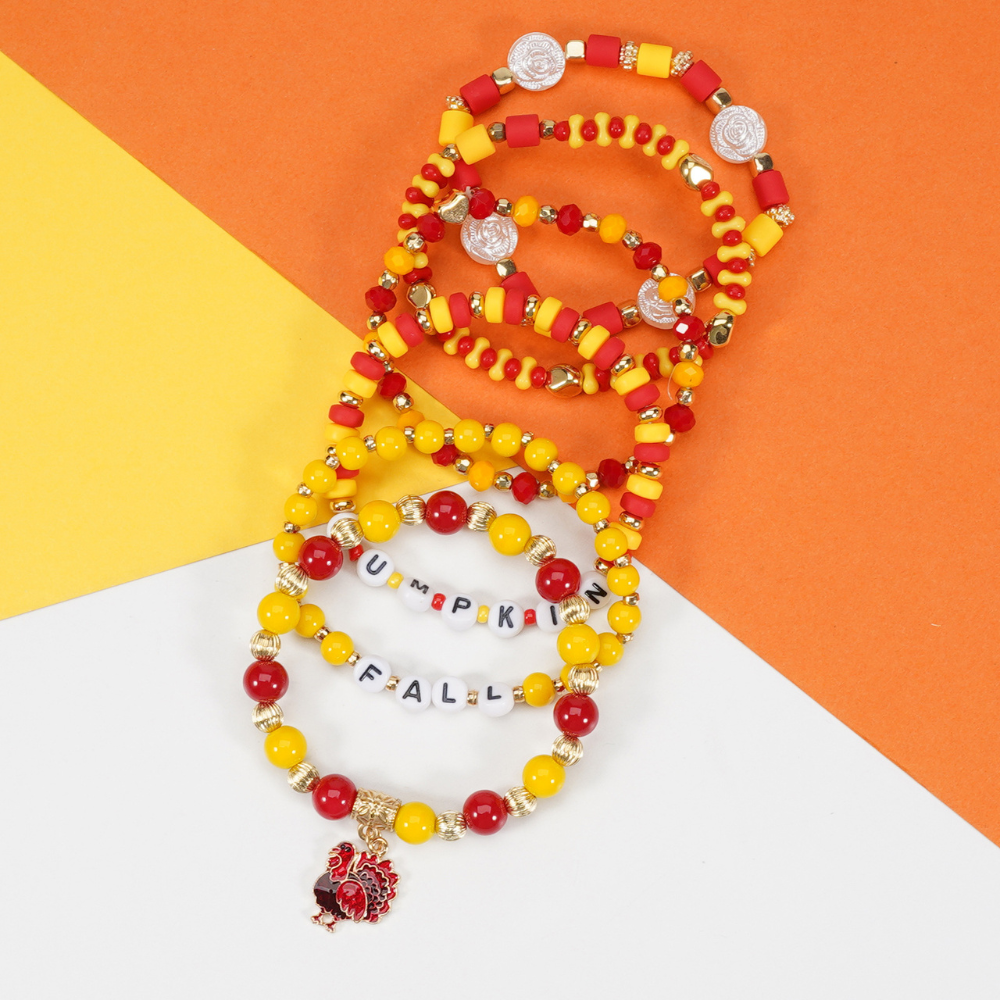 Thanksgiving Turkey Beaded Bracelet