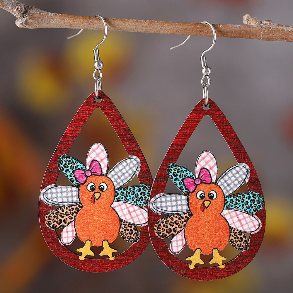 Cute Thanksgiving Turkey Earrings