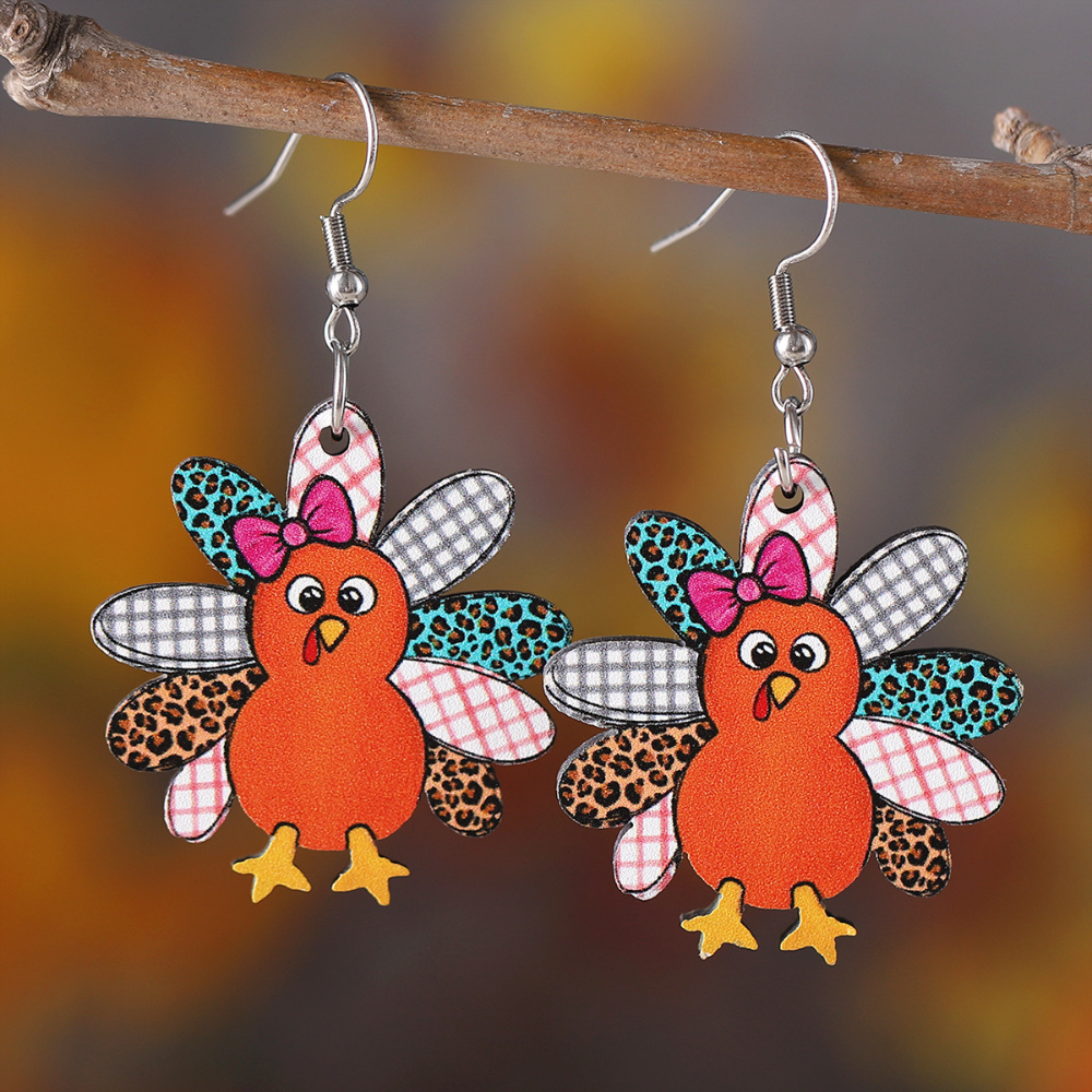 Cute Thanksgiving Turkey Earrings