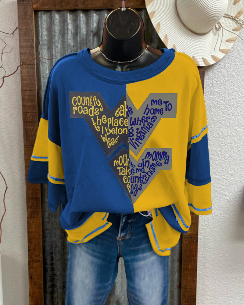 West Virginia Contrast T-shirt