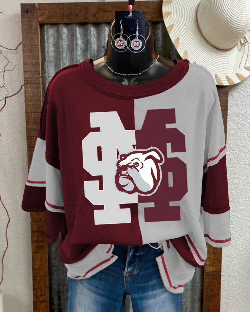 MSU Bulldogs Contrast T-Shirt
