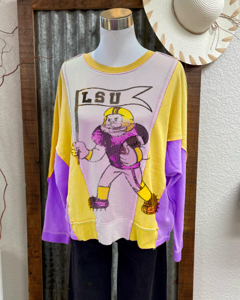 LSU Tigers Football Graphic Top