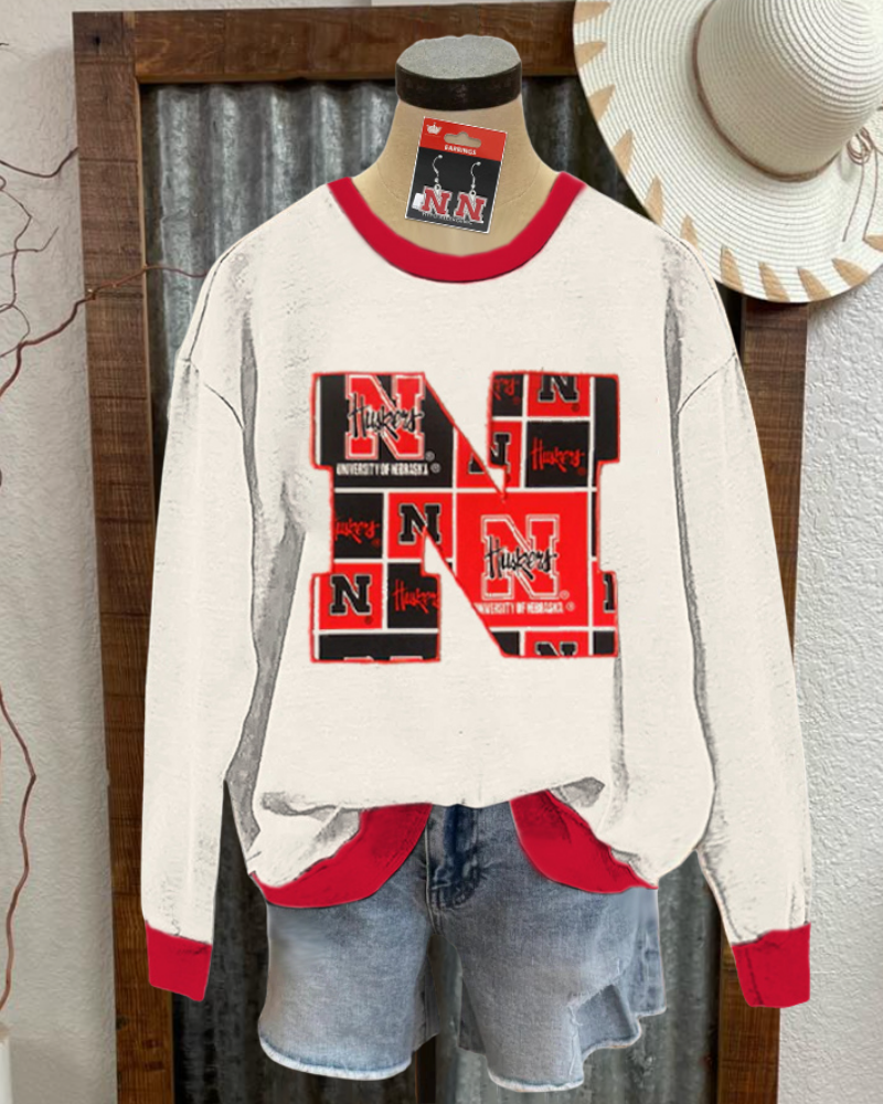 Nebraska Huskers Printed Sweatshirt