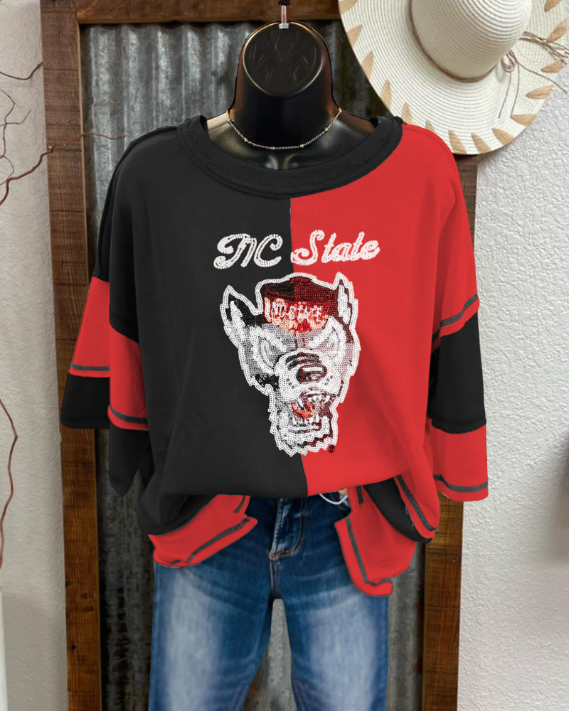 NC State Wolfpack Sequin Top