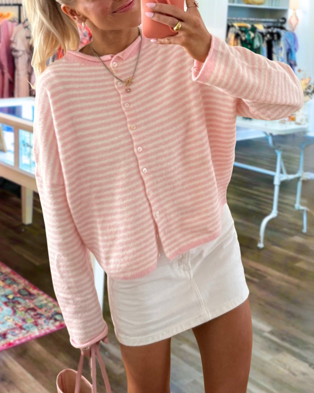 Casual Simple Striped Cardigan