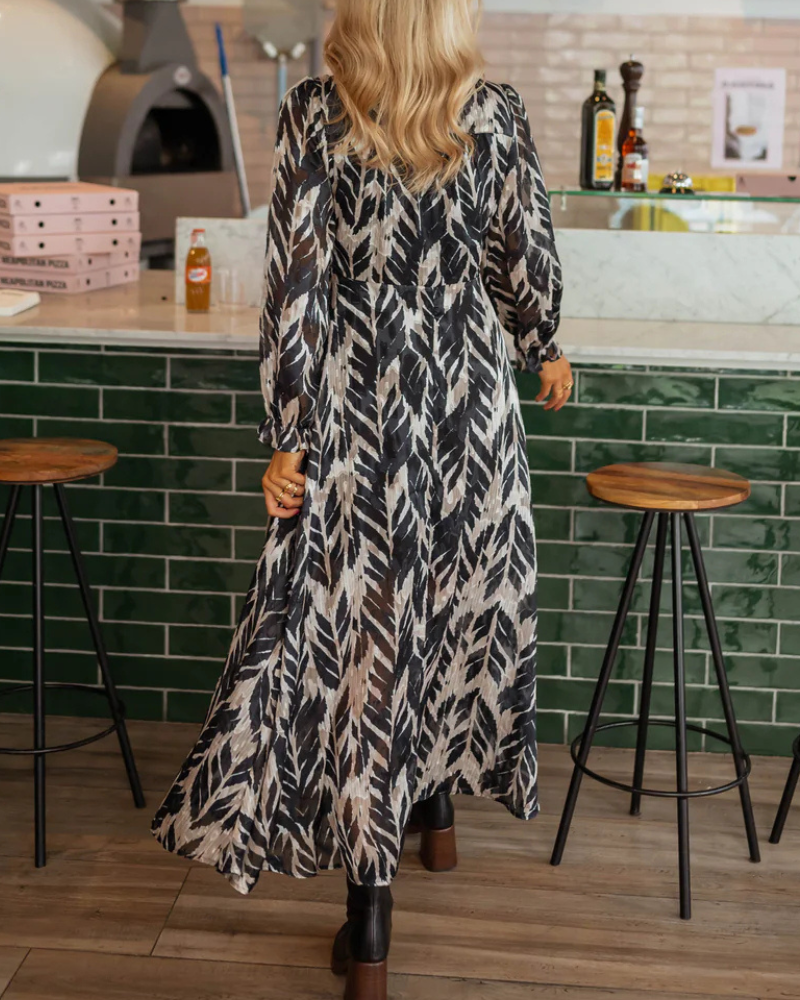 Elegant Slit V-Neck Midi Dress