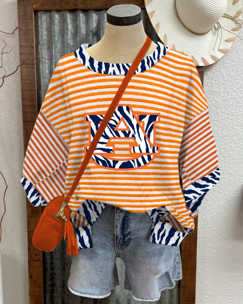 Auburn Tigers Zebra Striped T-shirt