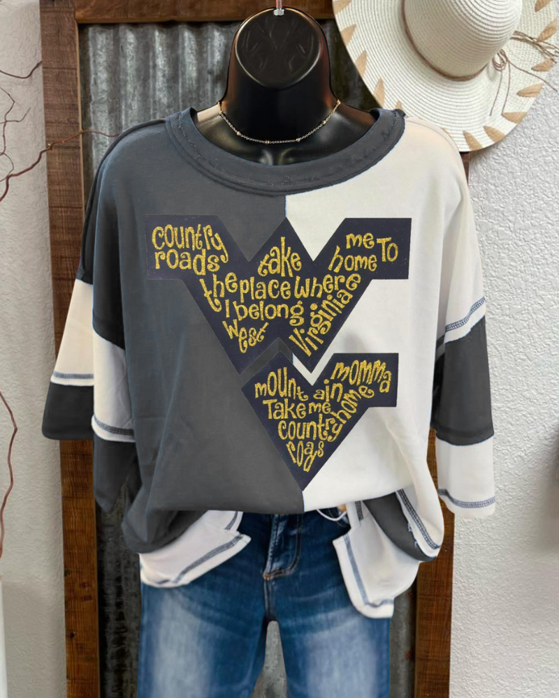 West Virginia Contrast T-shirt