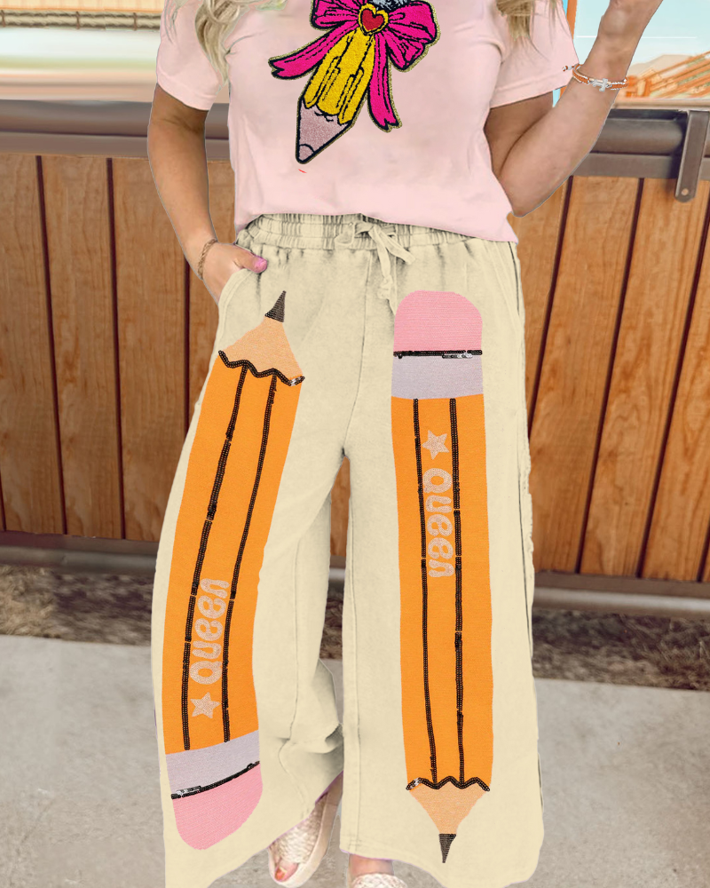 Oversized Pencil Wide-Leg Trousers