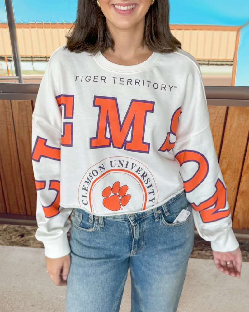 Clemson Tigers Paw Print Sweatshirt