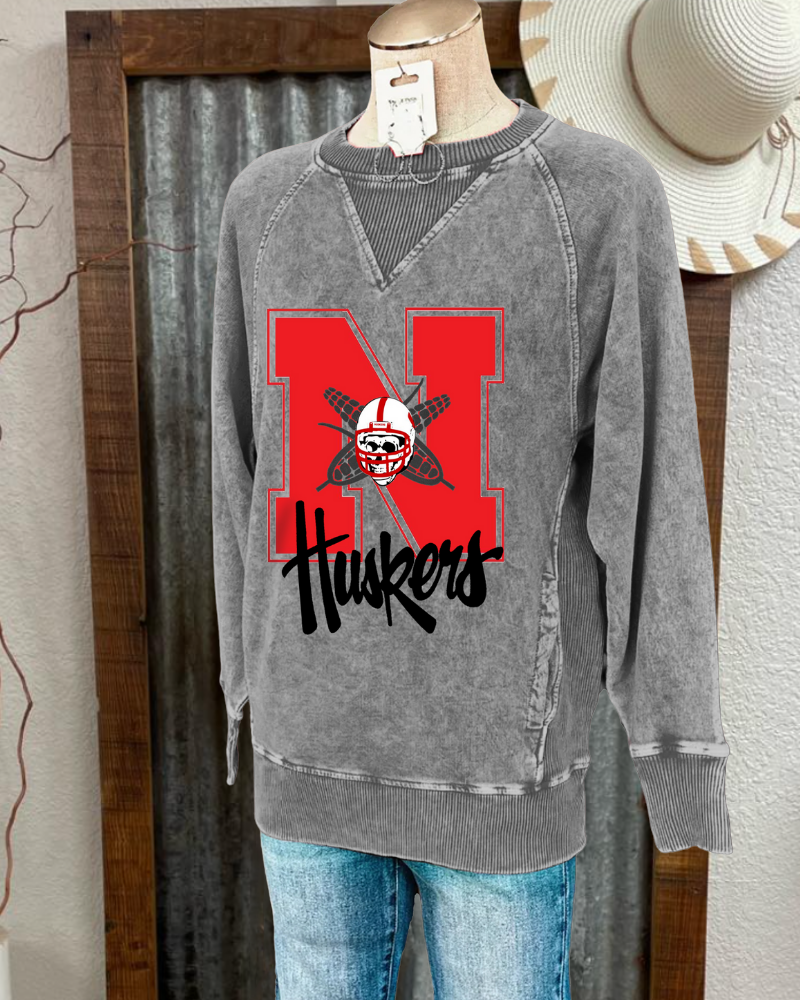 Nebraska Huskers Washed Sweatshirt