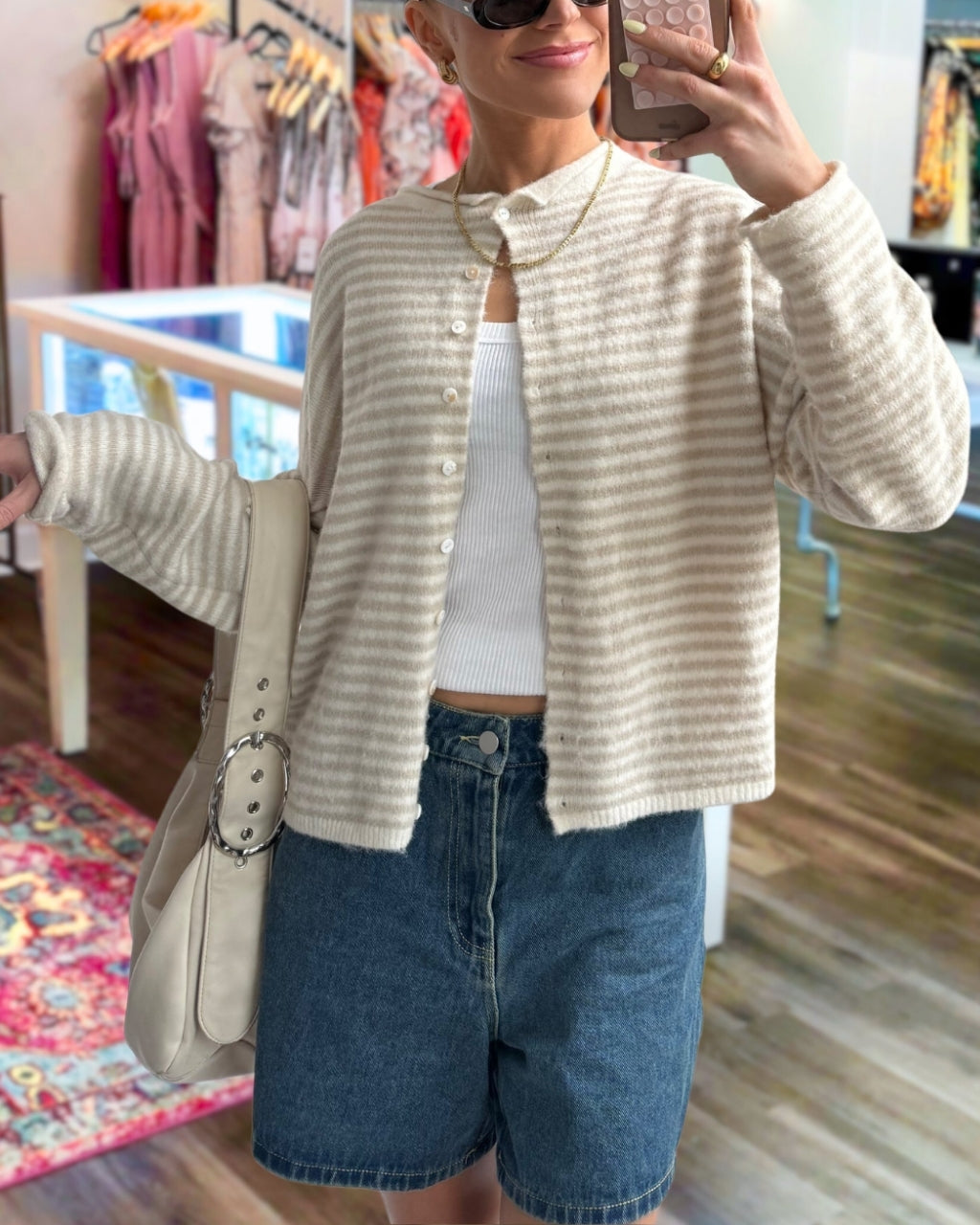 Casual Simple Striped Cardigan