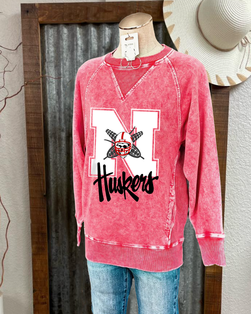 Nebraska Huskers Washed Sweatshirt