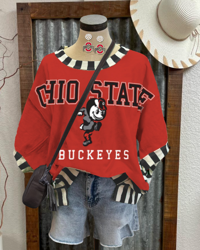 Ohio State Buckeyes Stripe Trim T-shirt