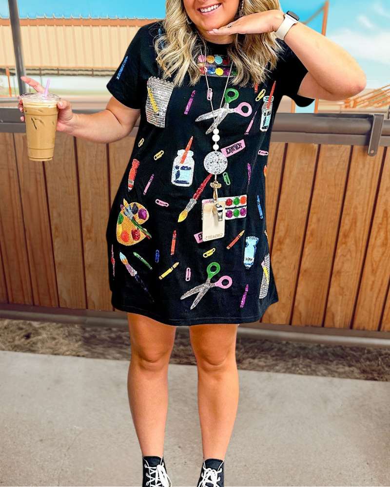 Painting Tools Sequin Dress