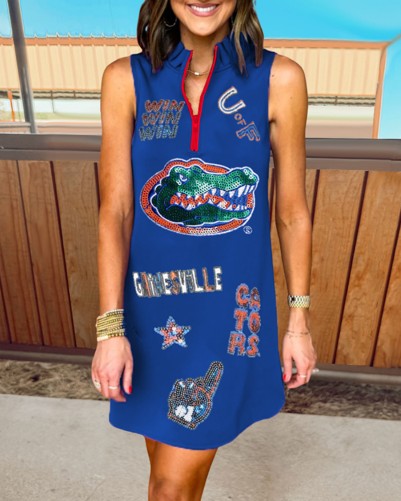 Florida Gators Sequined Sleeveless Dress