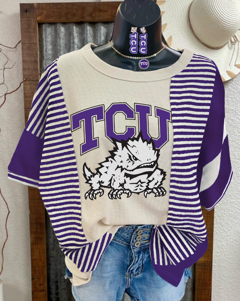 TCU Horned Frogs Striped Tee