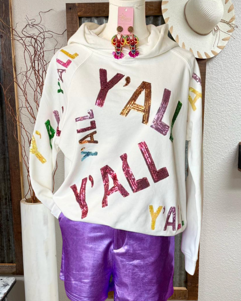 Chic Y'ALL Sequined Hoodie