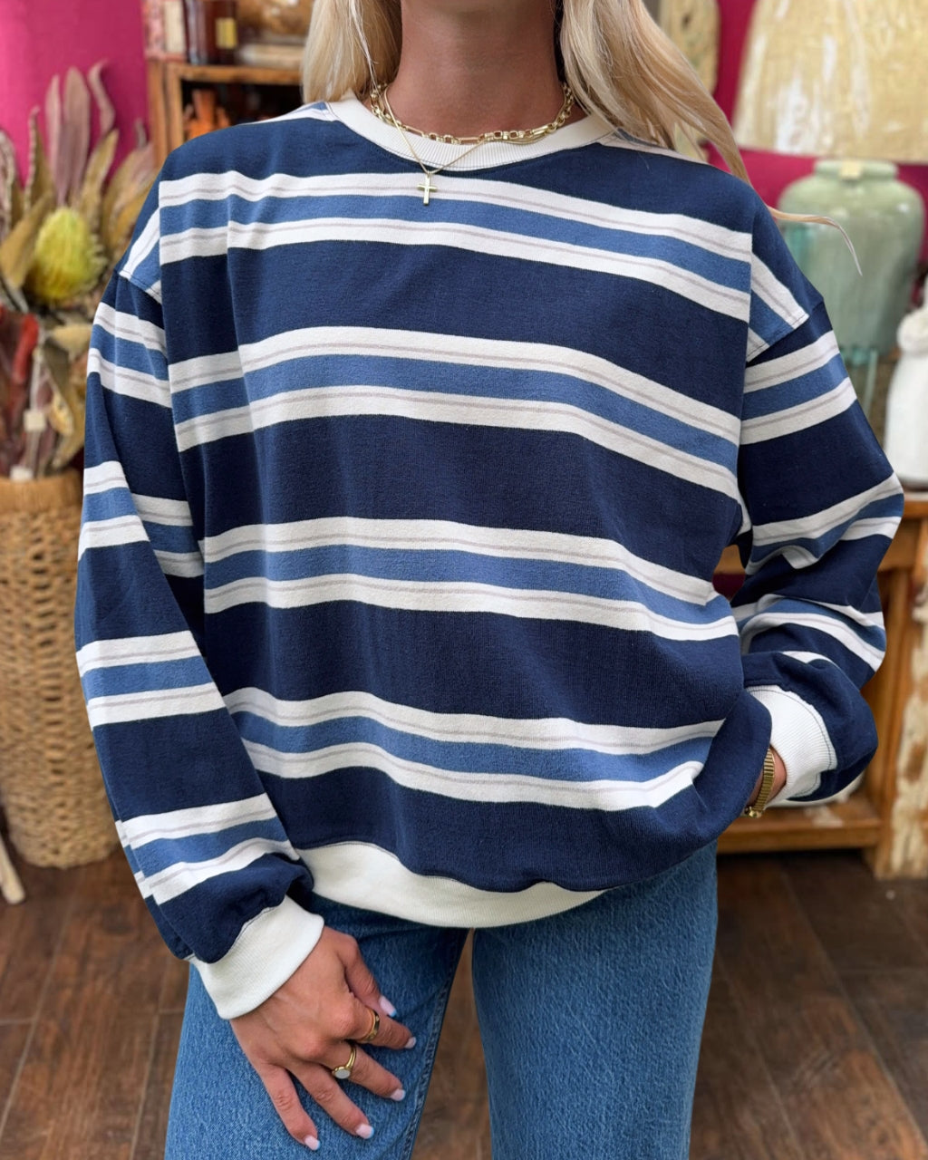 Lively Timeless Striped Casual Pullover