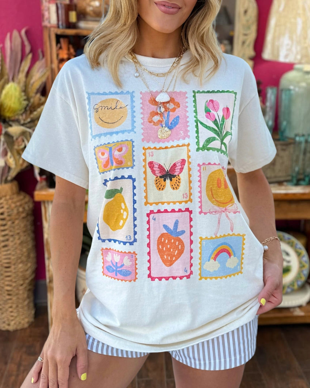 Good Vibes Stamps Graphic Tee