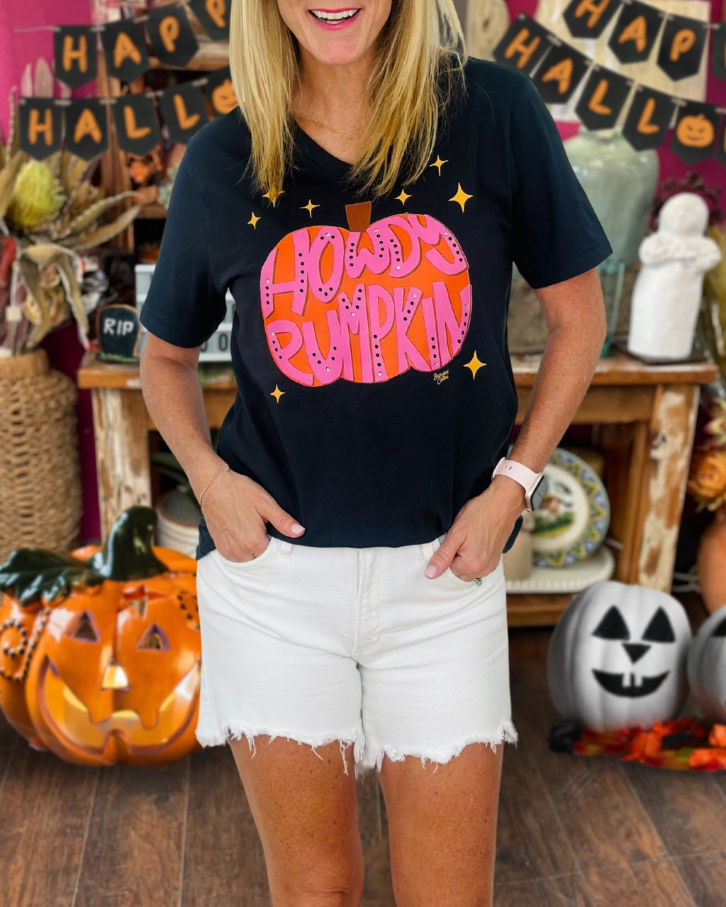Fun Howdy Pumpkin Graphic Tee