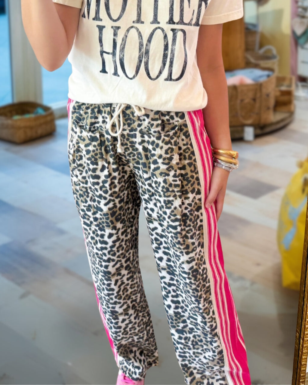 Leopard Neon Contrast Pants