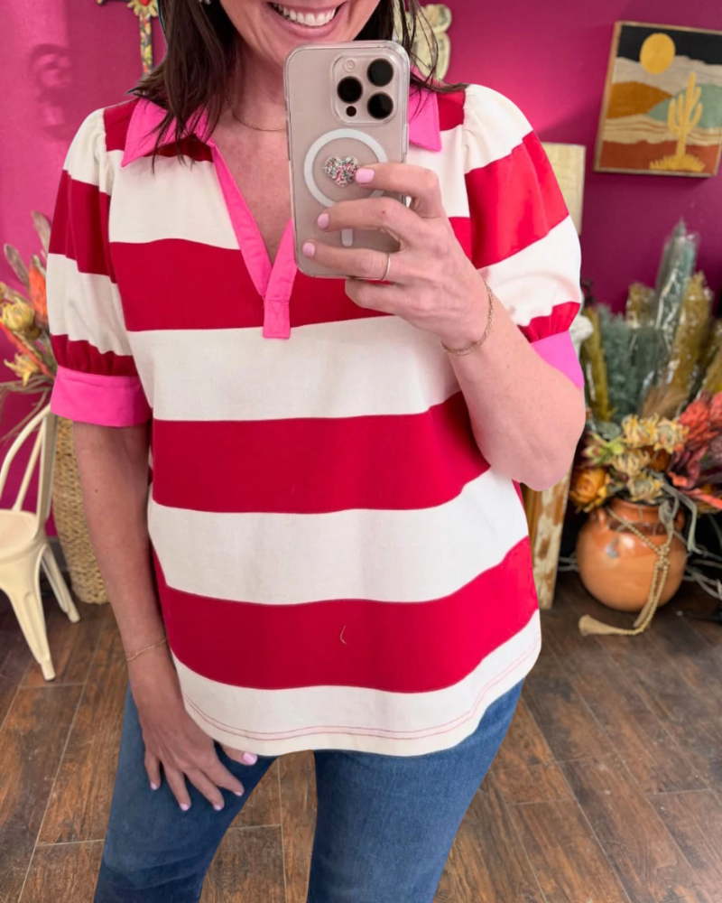 Bold Stripe Statement Top