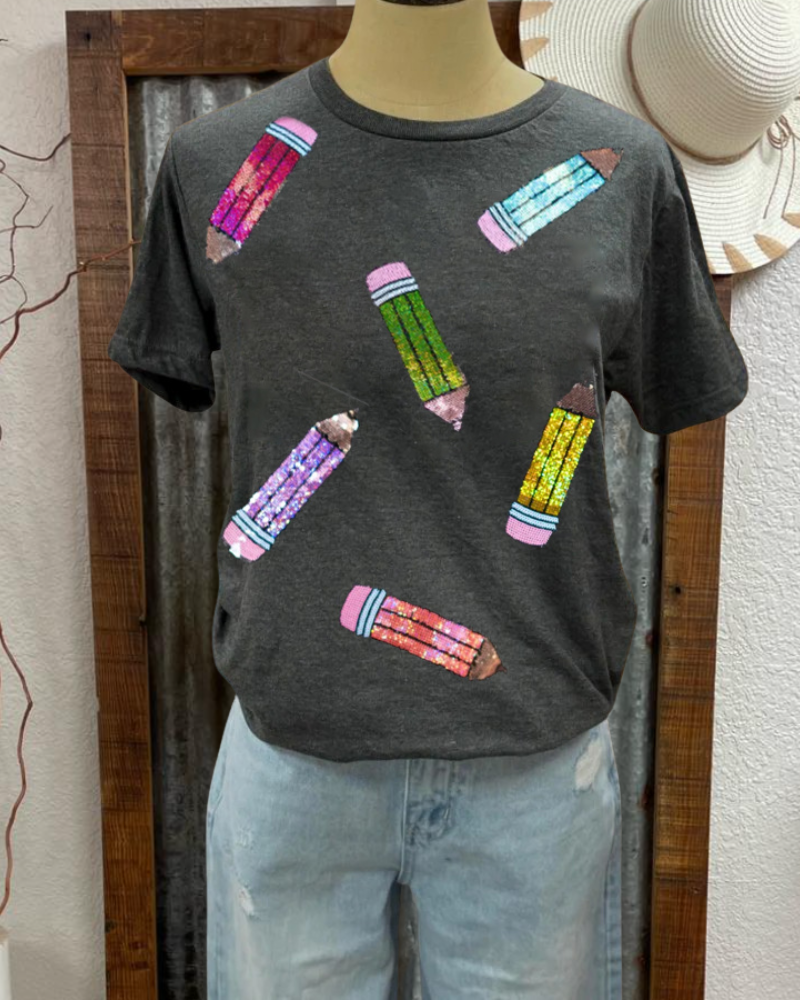 Fun Sequin Pencil Tee