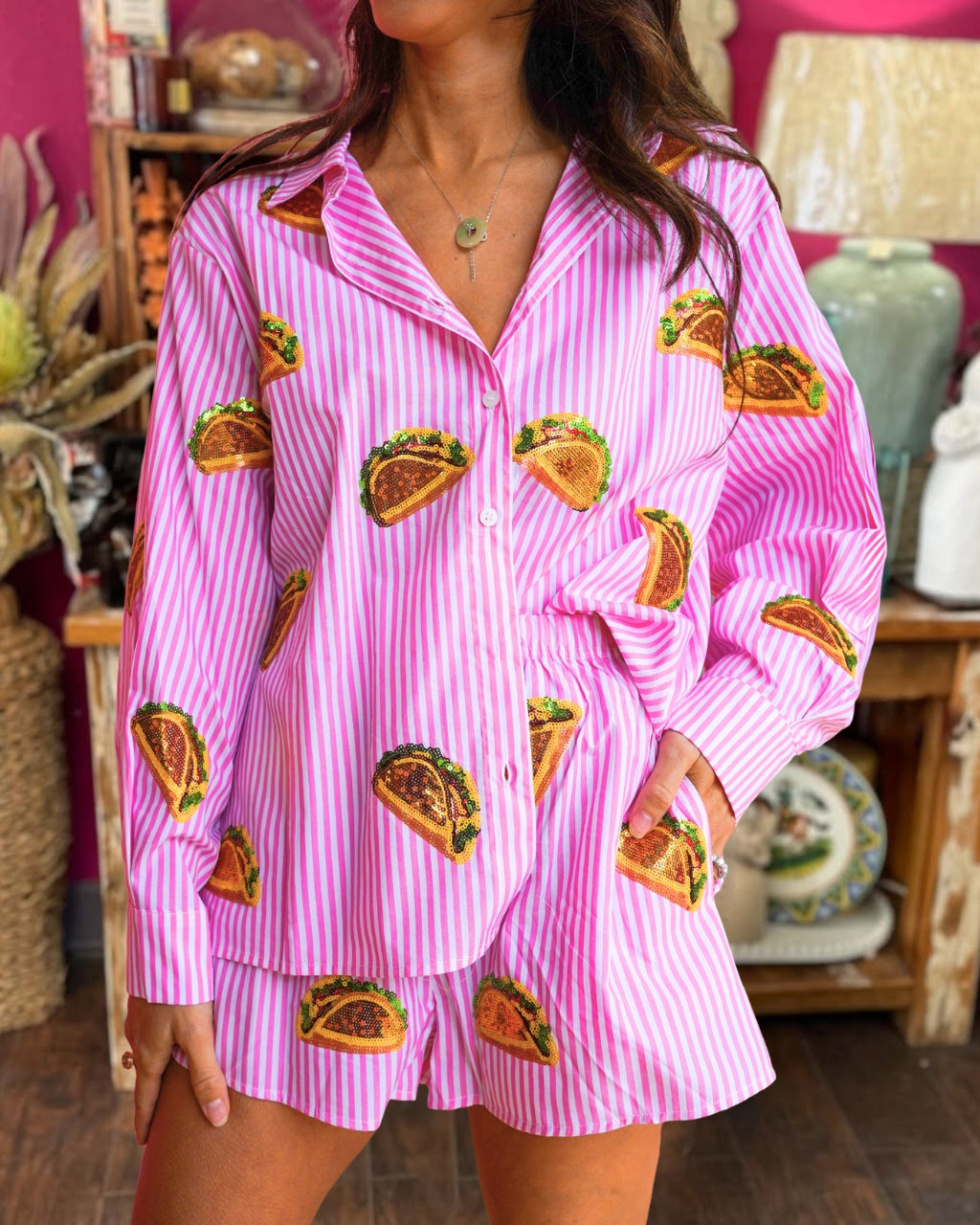 Sequin Taco Stripe Set