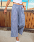 Casual Linen Wide-Leg Pants