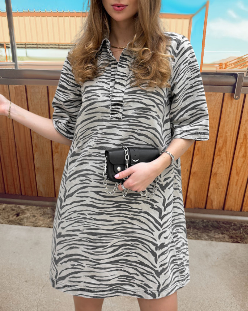 Stylish Zebra Stripe Dress