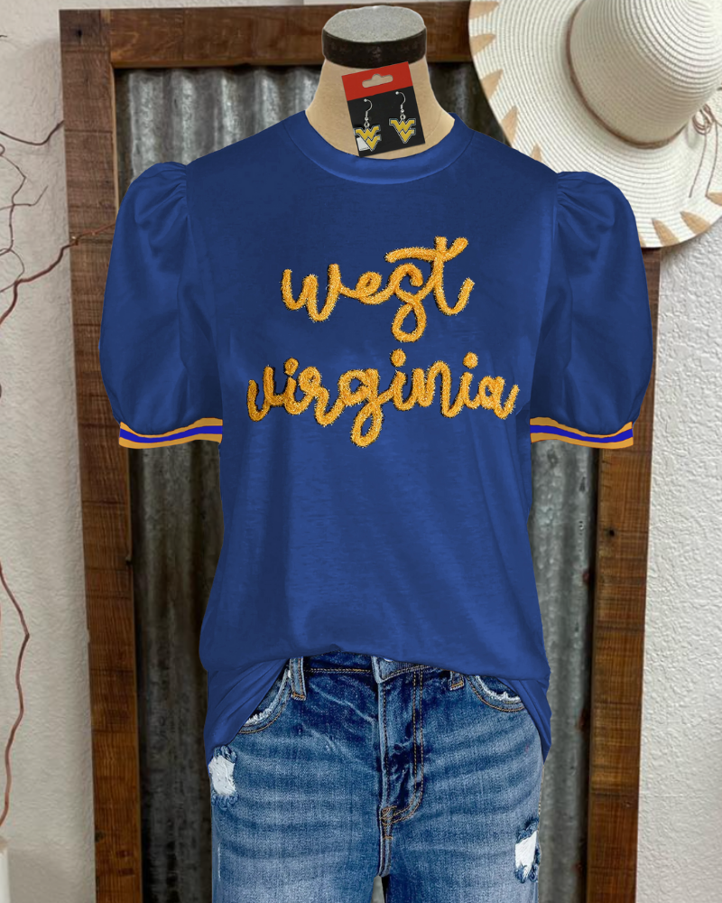 West Virginia Embroidered Top