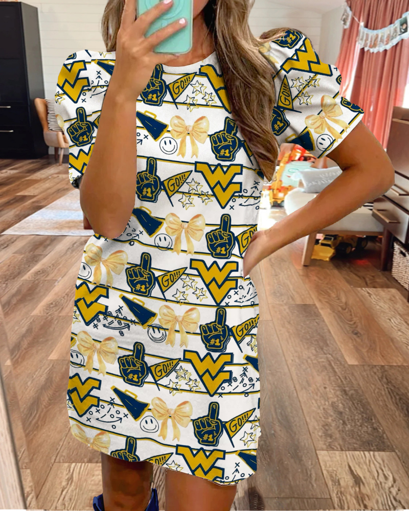 West Virginia Striped Satin Dress
