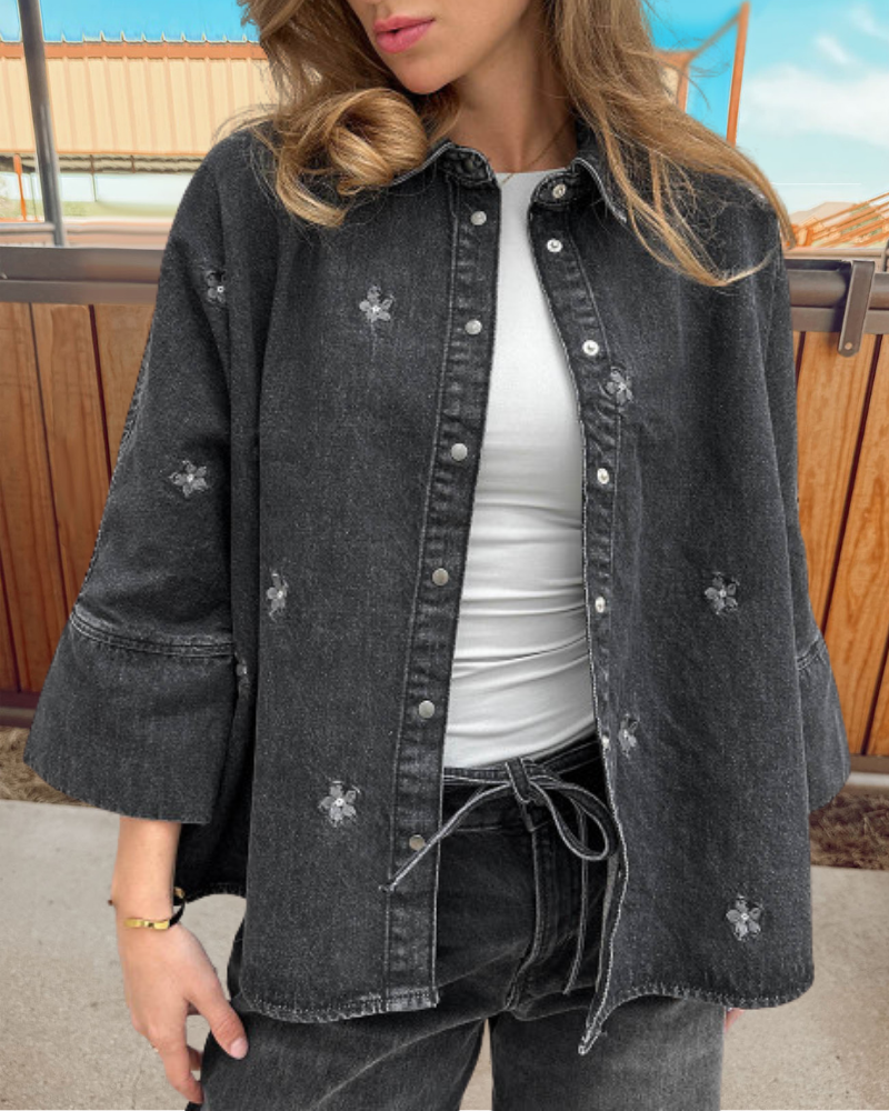 Chic Floral Embroidered Jacket