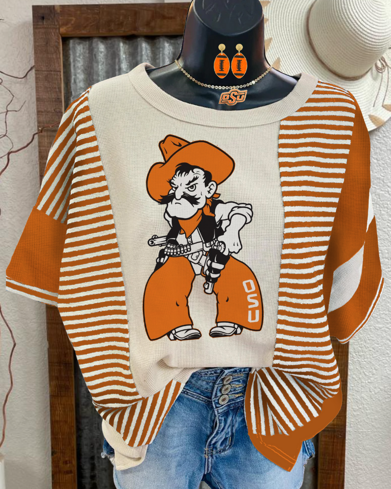Oklahoma State Striped T-shirt