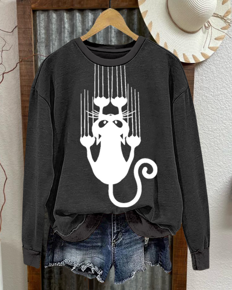 Halloween Unique Cat Paw Sweatshirt