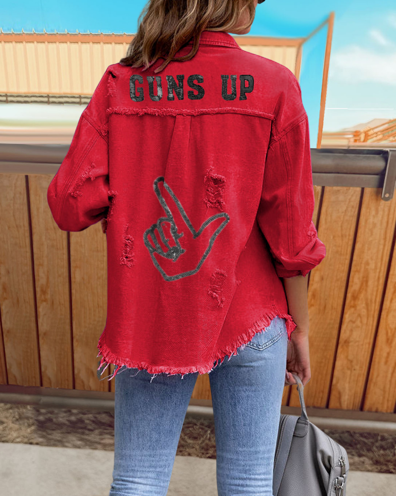 Sequin TTU Red Raiders Jacket