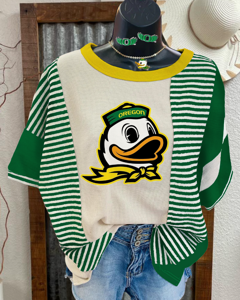 Oregon Duck striped T-shirt