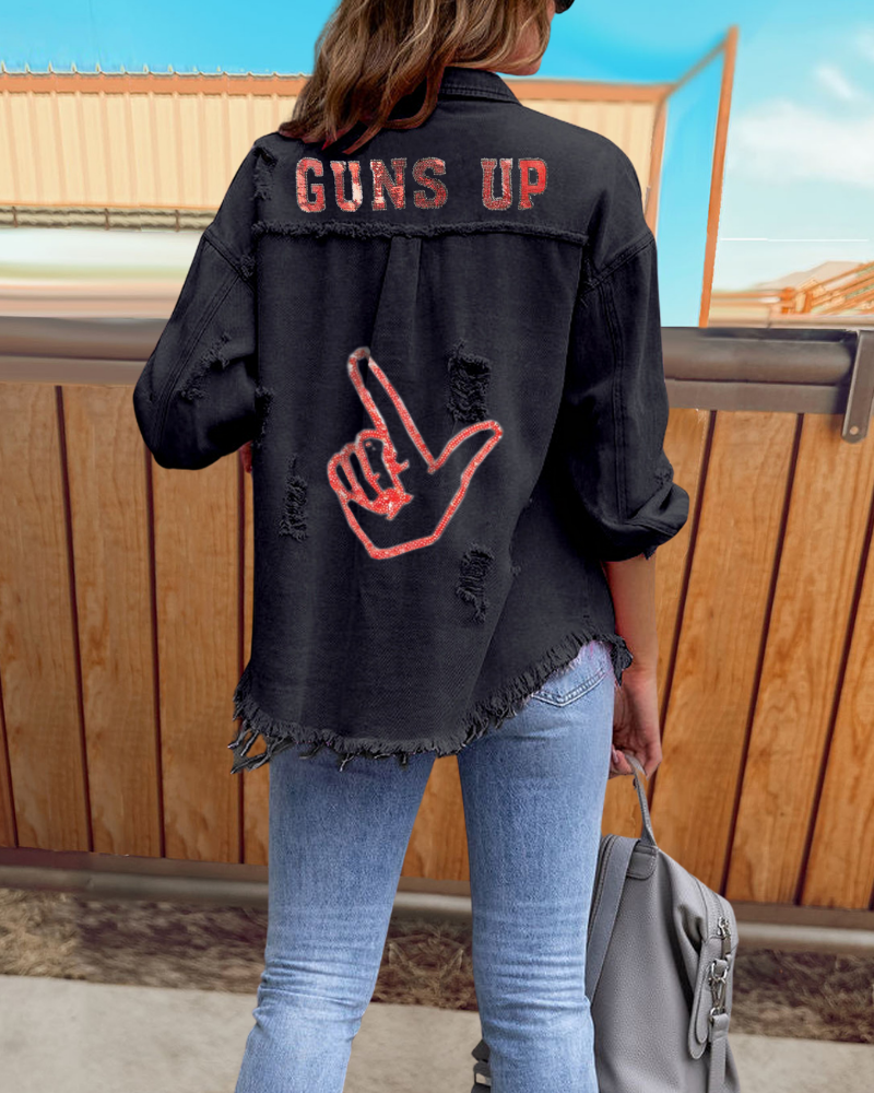 Sequin TTU Red Raiders Jacket