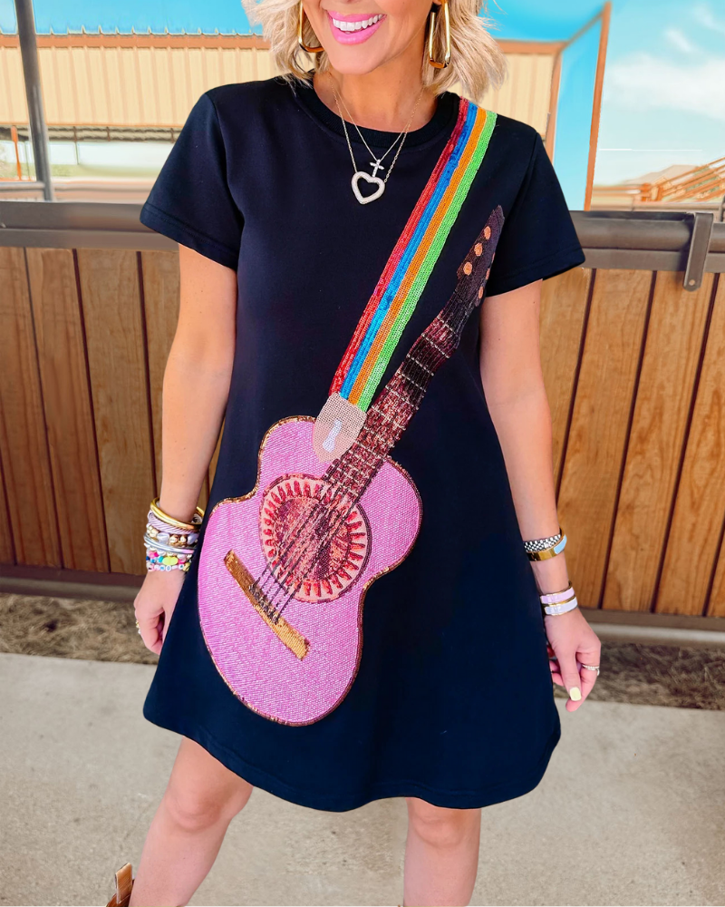 Glitter Guitar Sequin Dress
