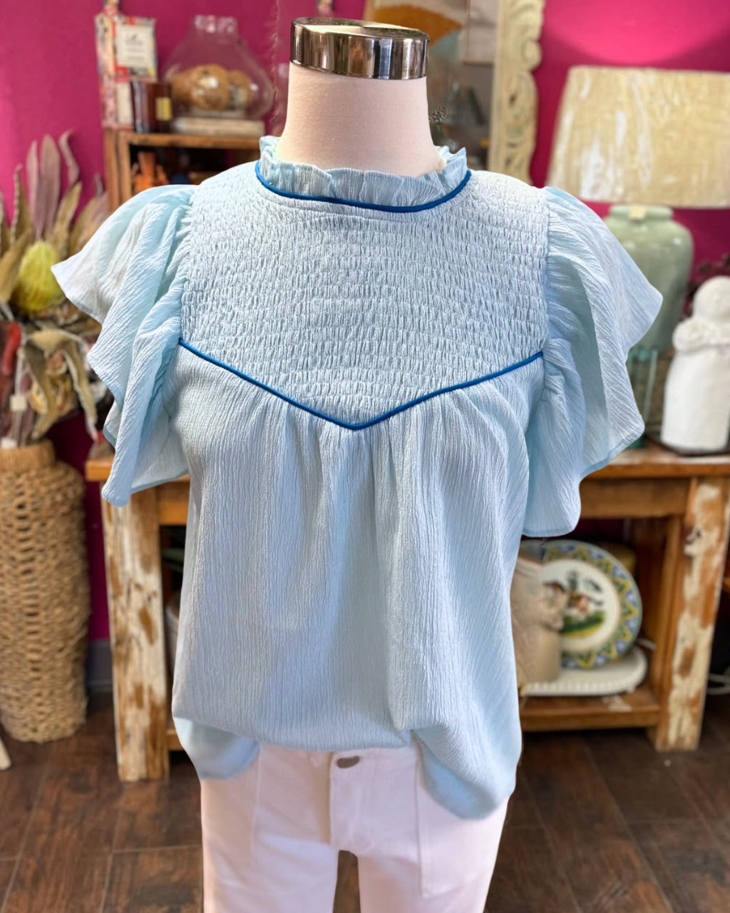 Wrinkle Blue Tee