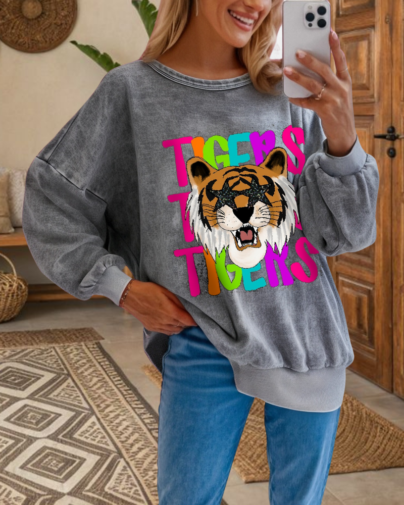 Tiger Star Washed Sweatshirt