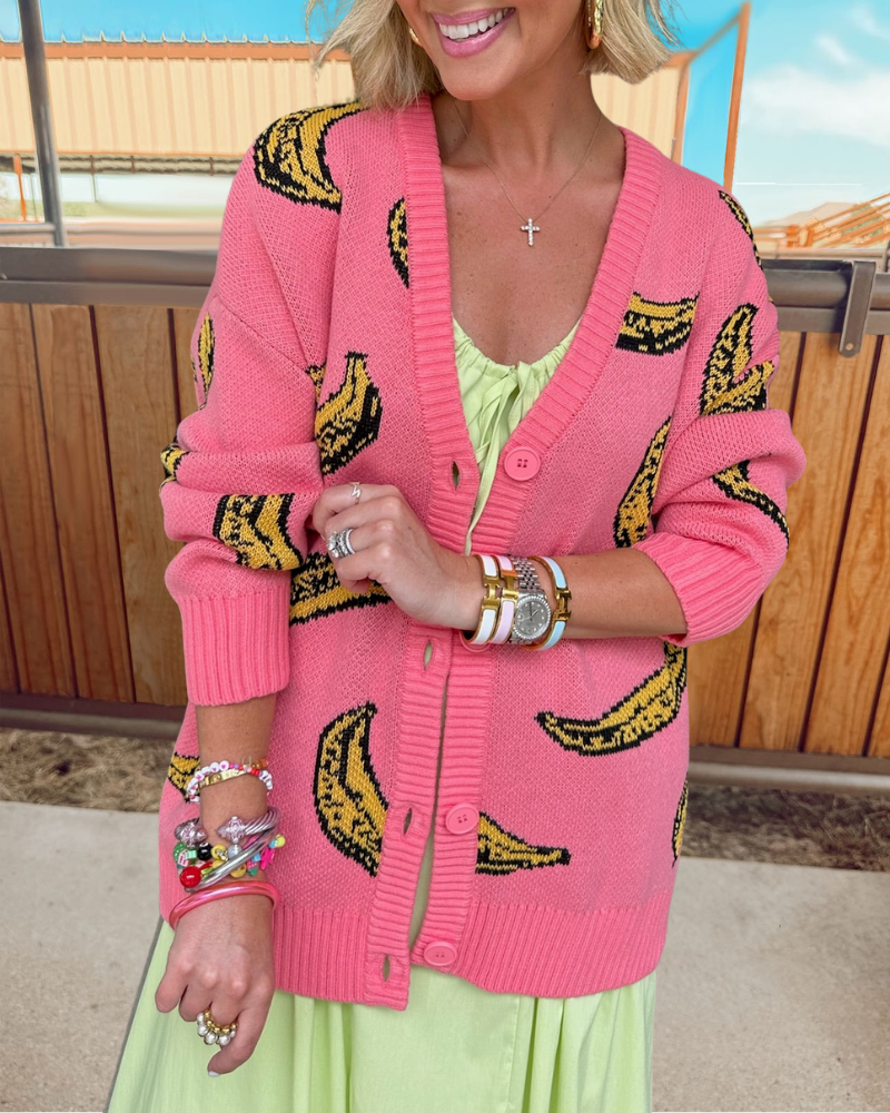 Unique Banana Knit Cardigan