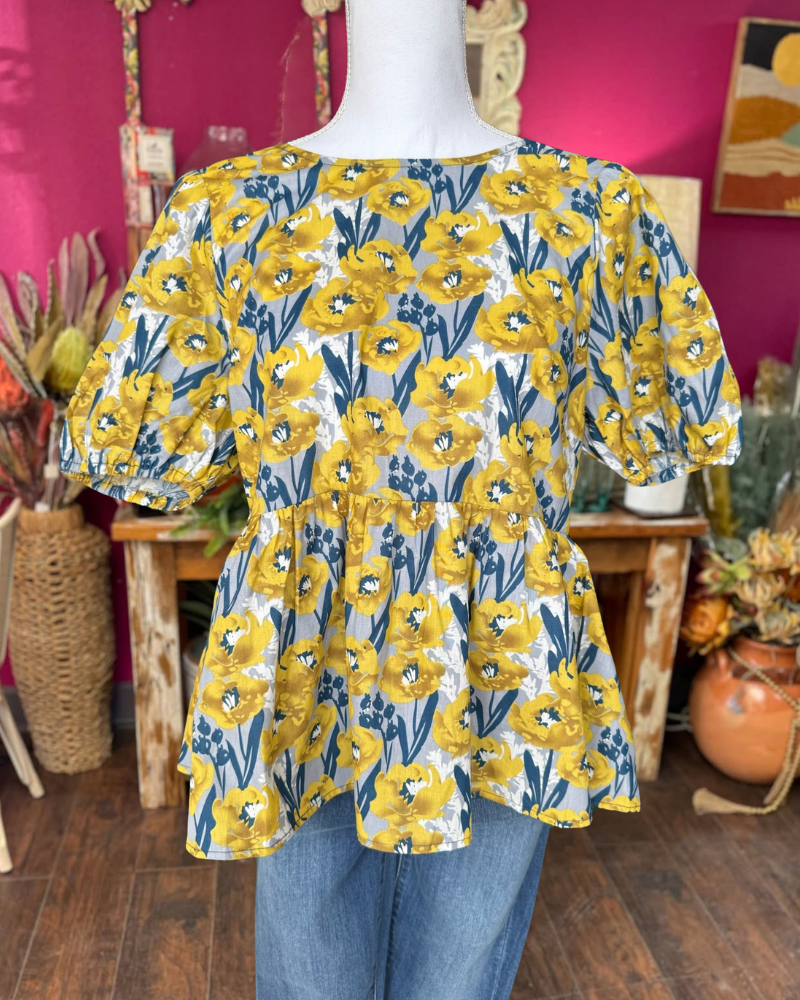 Glamorous Bright Floral Top